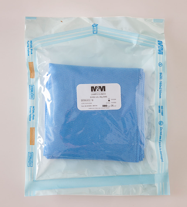 CAMPO SIMPLE ESTERIL 0.50 x 0.50  - AZUL