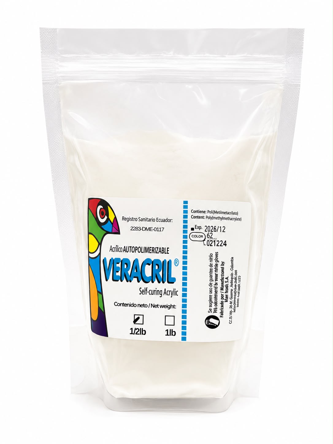 ACRILICO POL 250gr. # 62 1/2 libra
