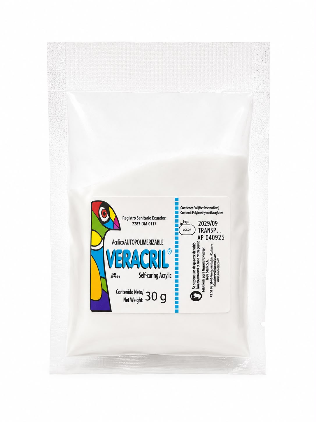 ACRILICO PORCION 30G  (TRANS) VERACRIL