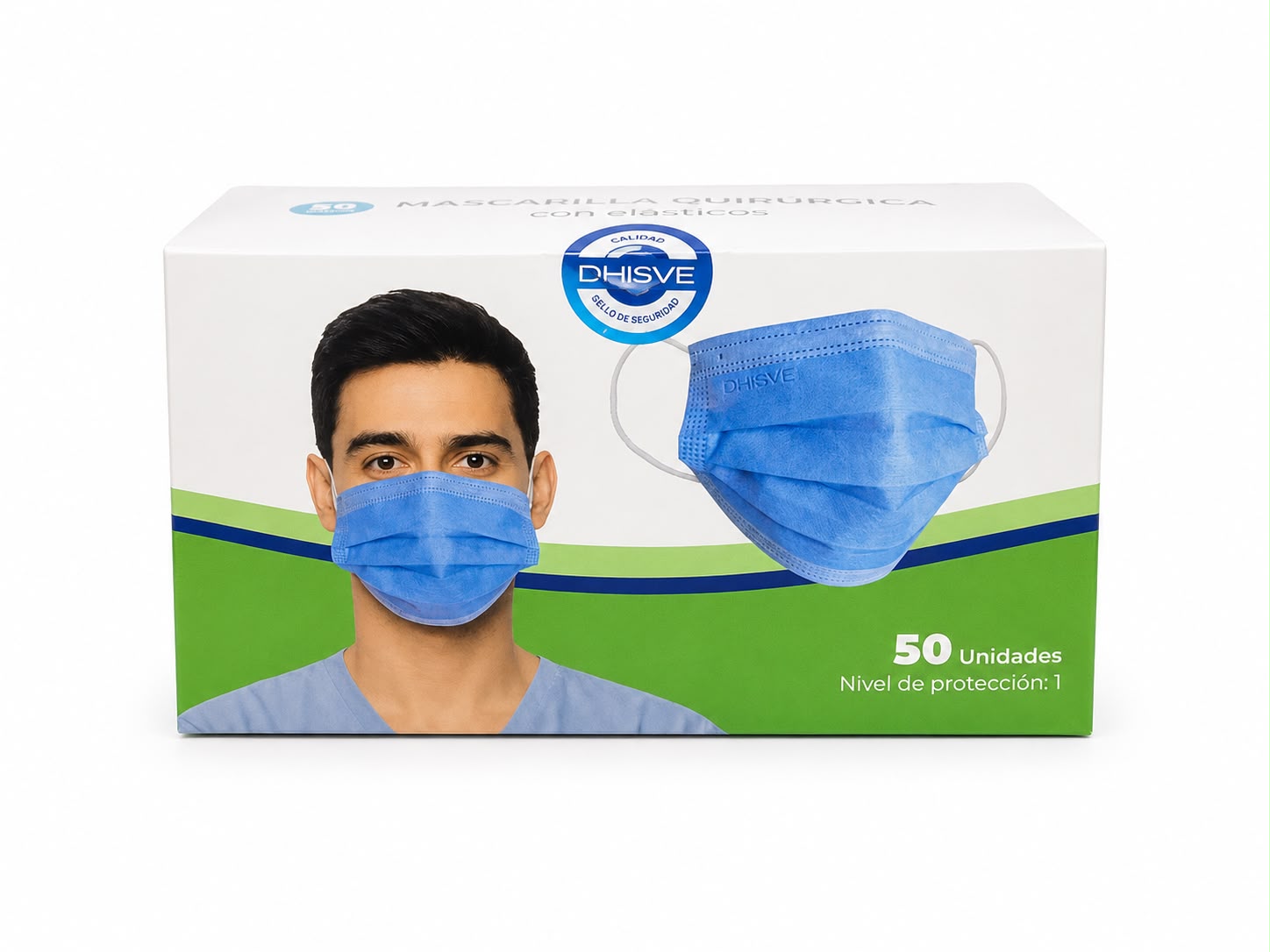 MASCARILLA QUIRURGICA DHISVE AZUL