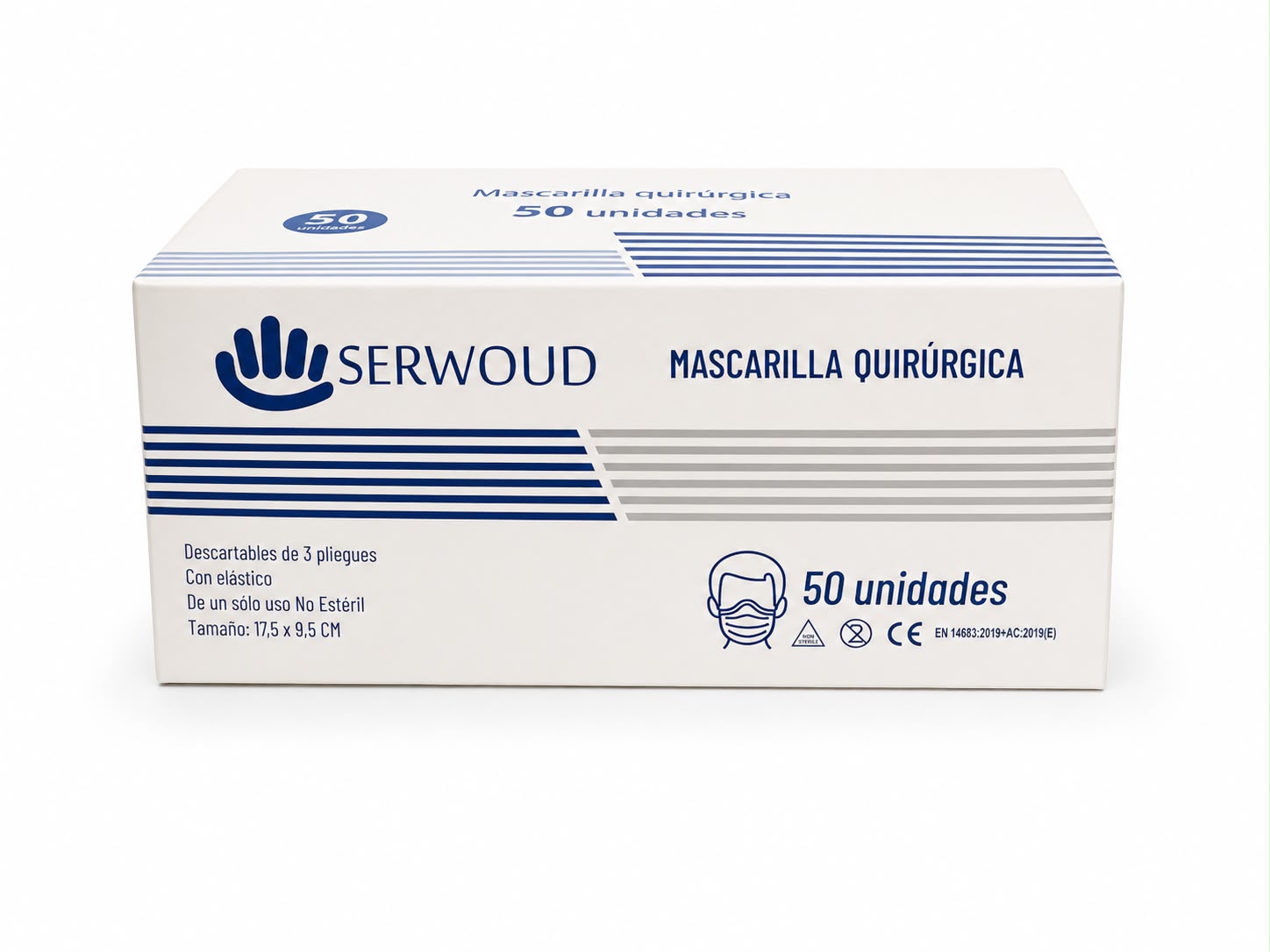 MASCARILLA QUIRURGICA AZUL SERWOUD