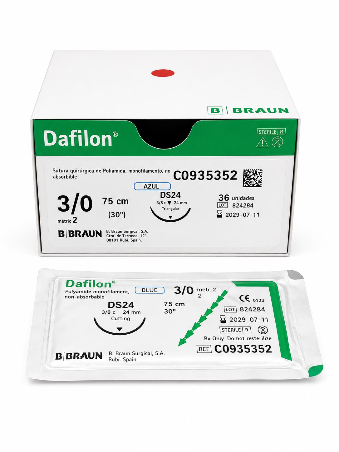SUTURA NYLON 4/0 DAFILON-BRAUN