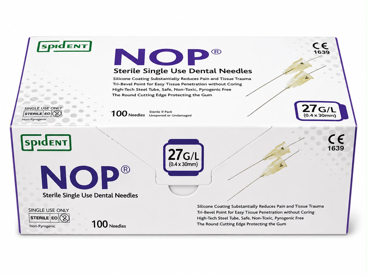 AGUJAS LARGA 27G NOP 0.4x30mm x 100 unidades