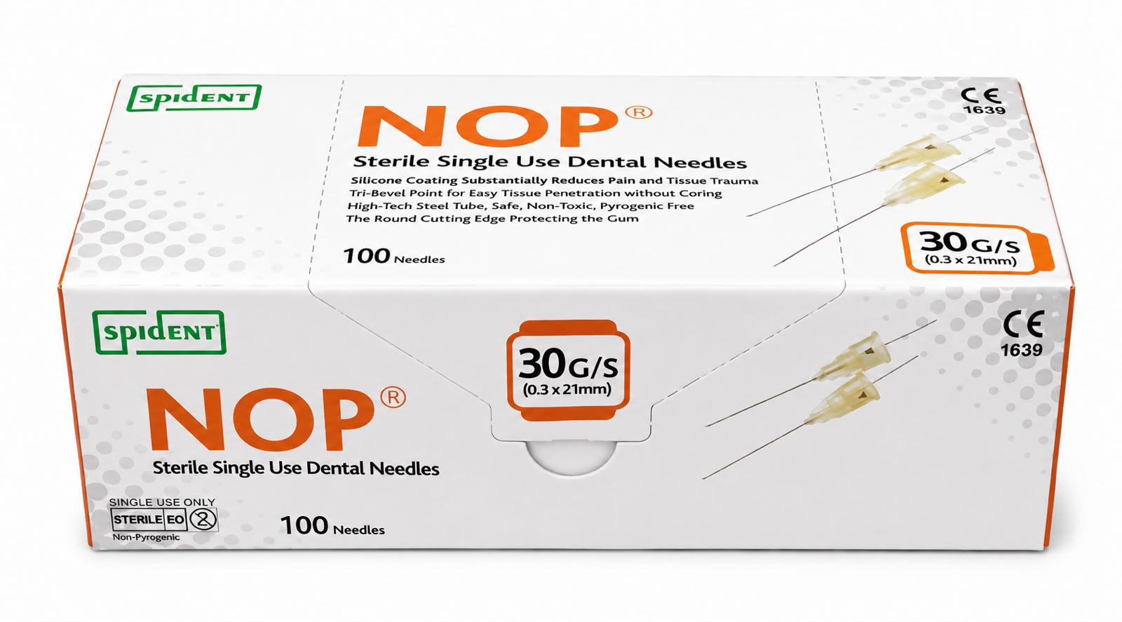 AGUJAS CORTA 30G NOP 0.3x21mm x 100 unidades