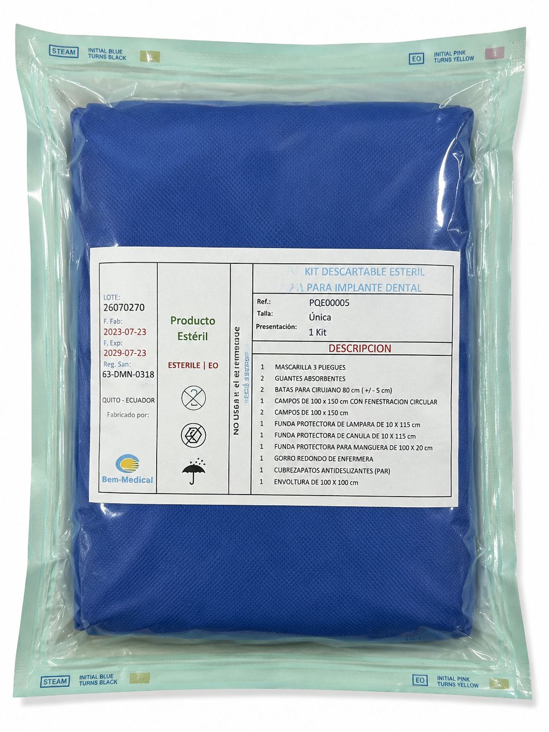 Kit Descartable Estéril para Cirugía/Implante Dental PQE00005