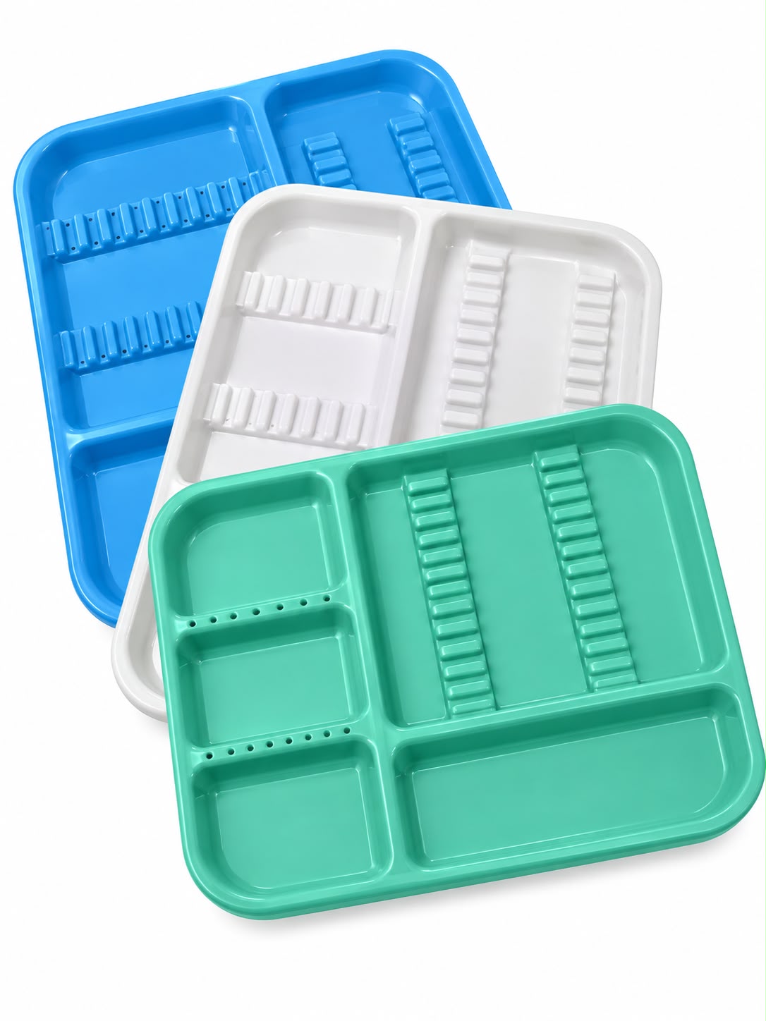 BANDEJA PLASTICA MULTIZONA 34 x 24 cm